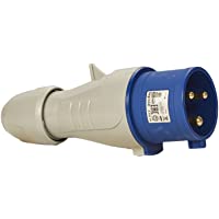 Legrand- Conector CEE de 32 A- azul de 3 polos (2P+PE)- 6 h (230 V-32 A)- protección IP44- IK09- 090107